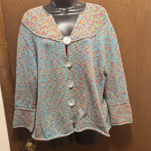 Multicolor Knit Women's Cardigan - Picture 1 of 5